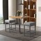 Costway 24.5" Bar Stool Set of 4 with Solid Rubber Wood Frame Humanized Footrest Kitchen White/Gray